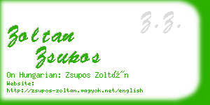 zoltan zsupos business card